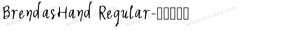 BrendasHand Regular字体转换